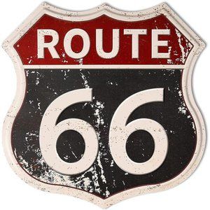 Route 66 Road Signs Vintage Room Decor Metal Sign 12× 12 Inches